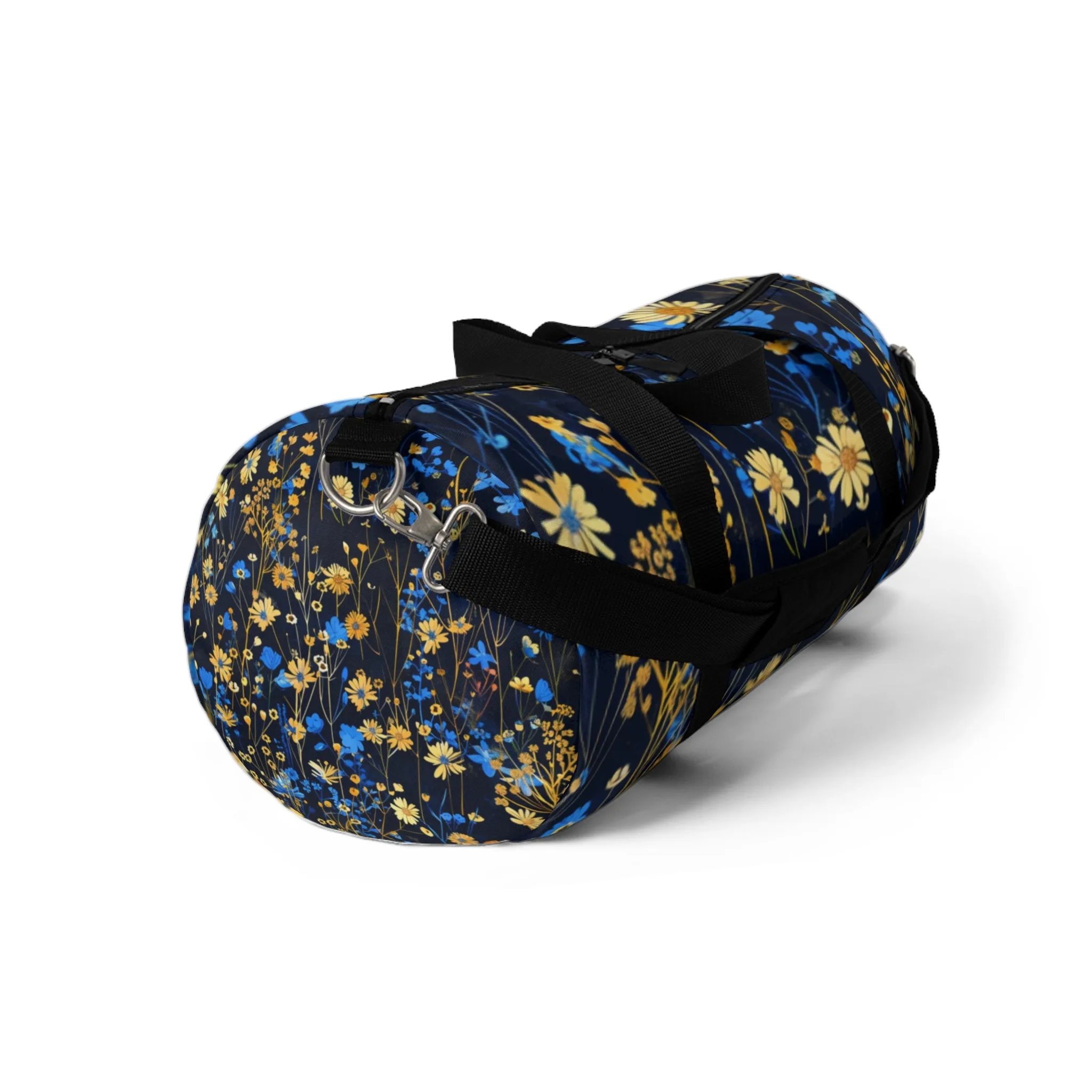 Blue & Gold Wild Flowers 2 Duffel Bag
