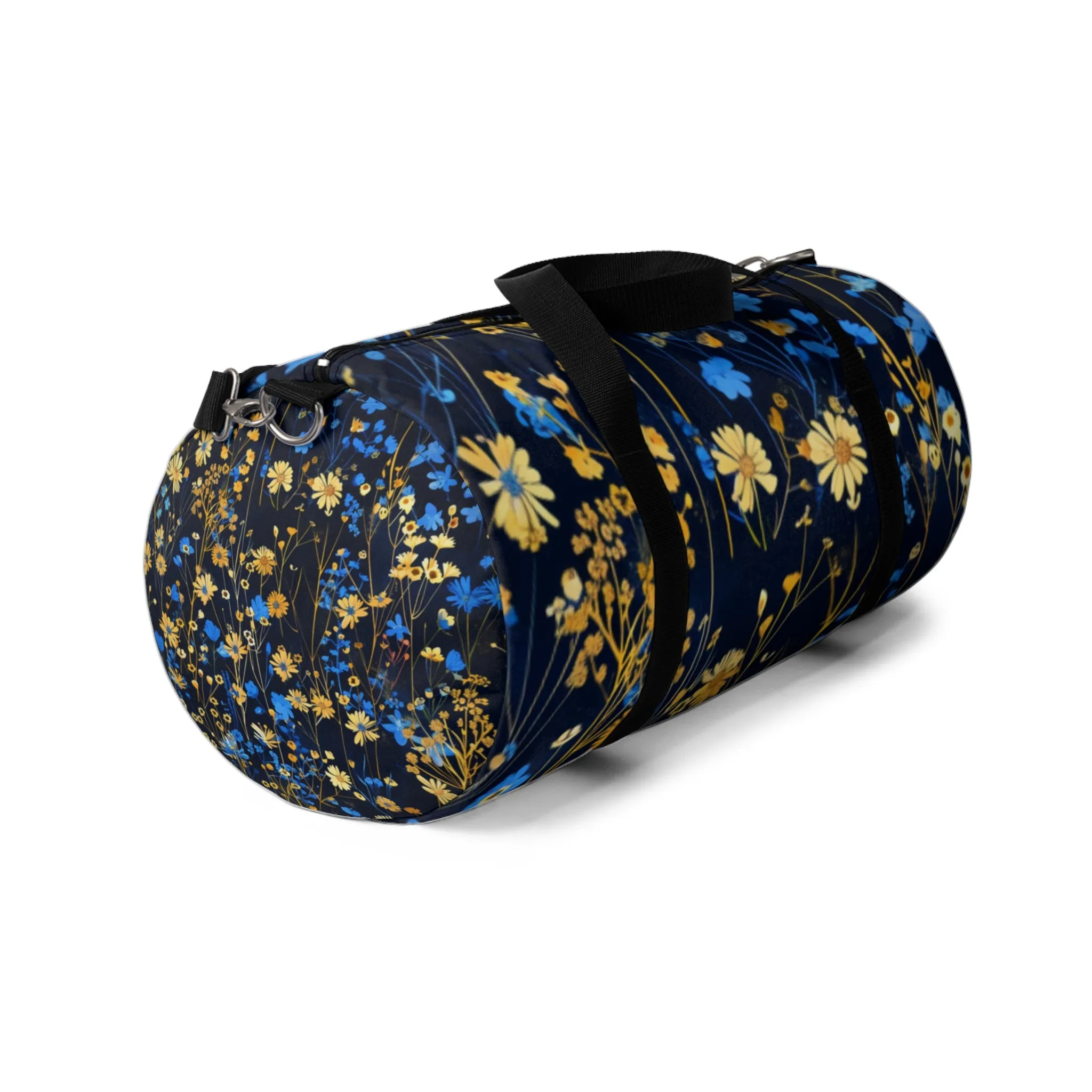 Blue & Gold Wild Flowers 2 Duffel Bag