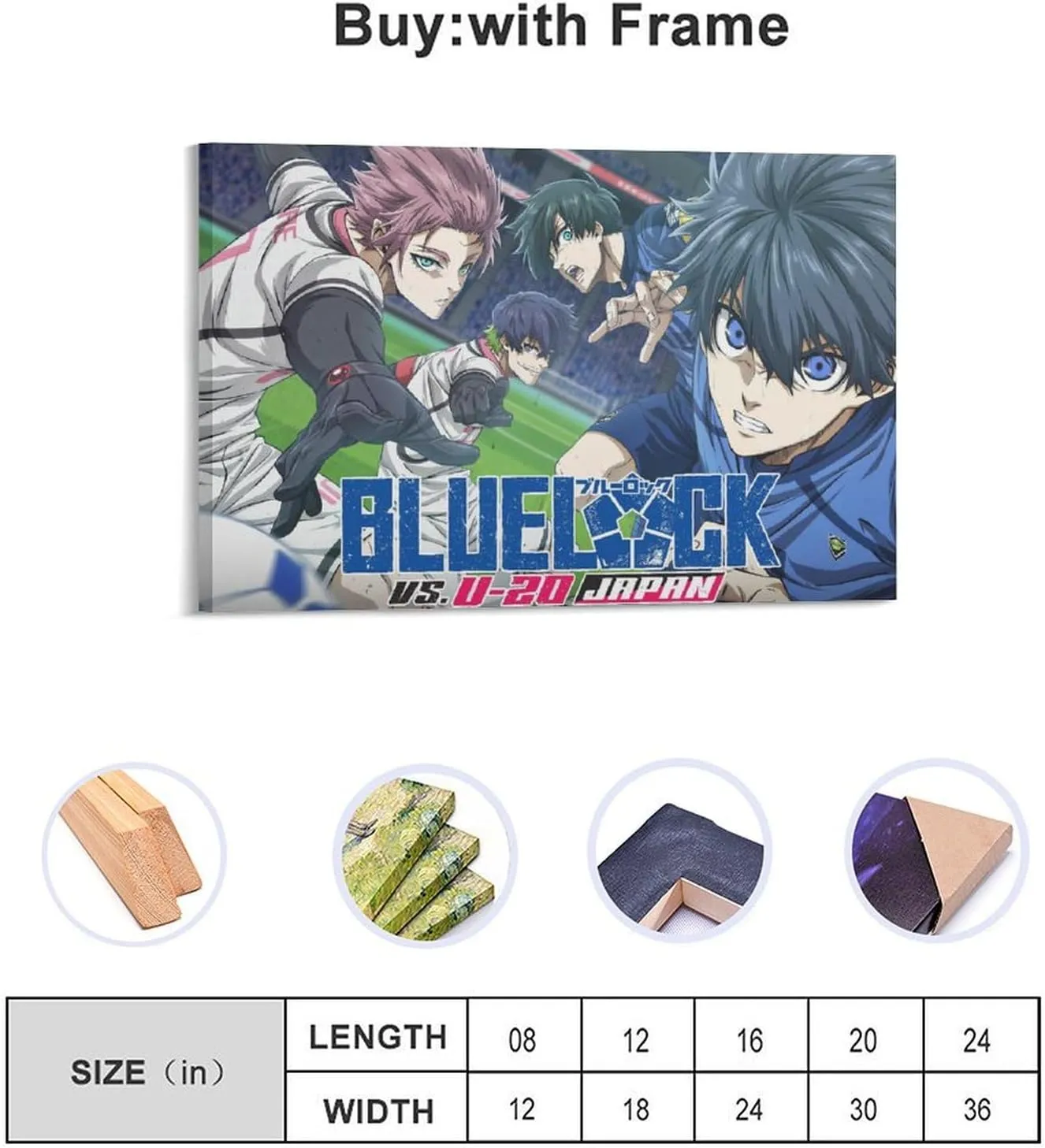 Blue L Ock Anime Poster 1 Bedroom Decoration Sports Posters 12x18inch(30x45cm)