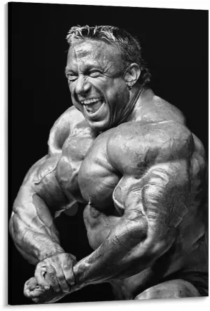 Bodybuilder Markus Ruehl Black And White Vintage Poster (3) Canvas Painting Posters And Prints Wall Art for Living Room Bedroom Decor 16x24inch(40x60cm) Frame-style