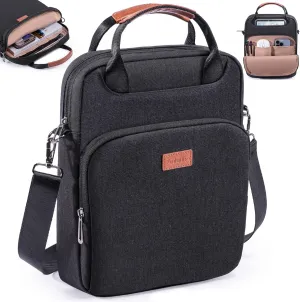 Book Carrying Bag with Shoulder Strap - Sturdy Book Sleeve with Zipper for Book Lovers - Book Bag for Study Suppliers- Book Cover for Paperback -Book Pouch -Book Carrier - Book Protector Case