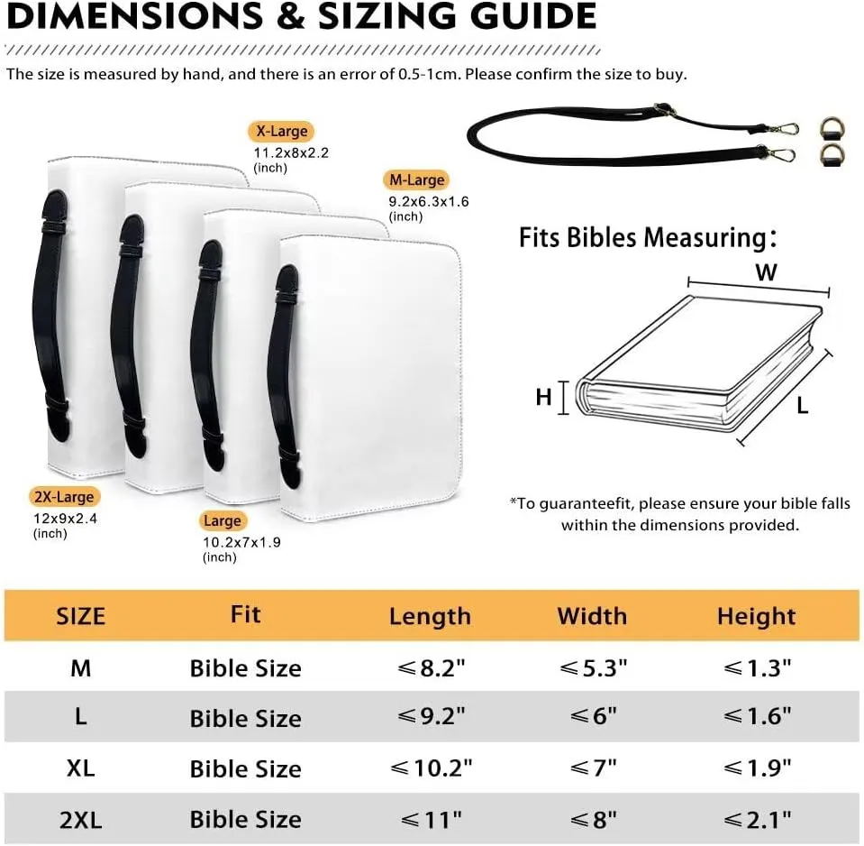 Book Covers Bible Covers for Women Men Large Size Bible Bag Tote
