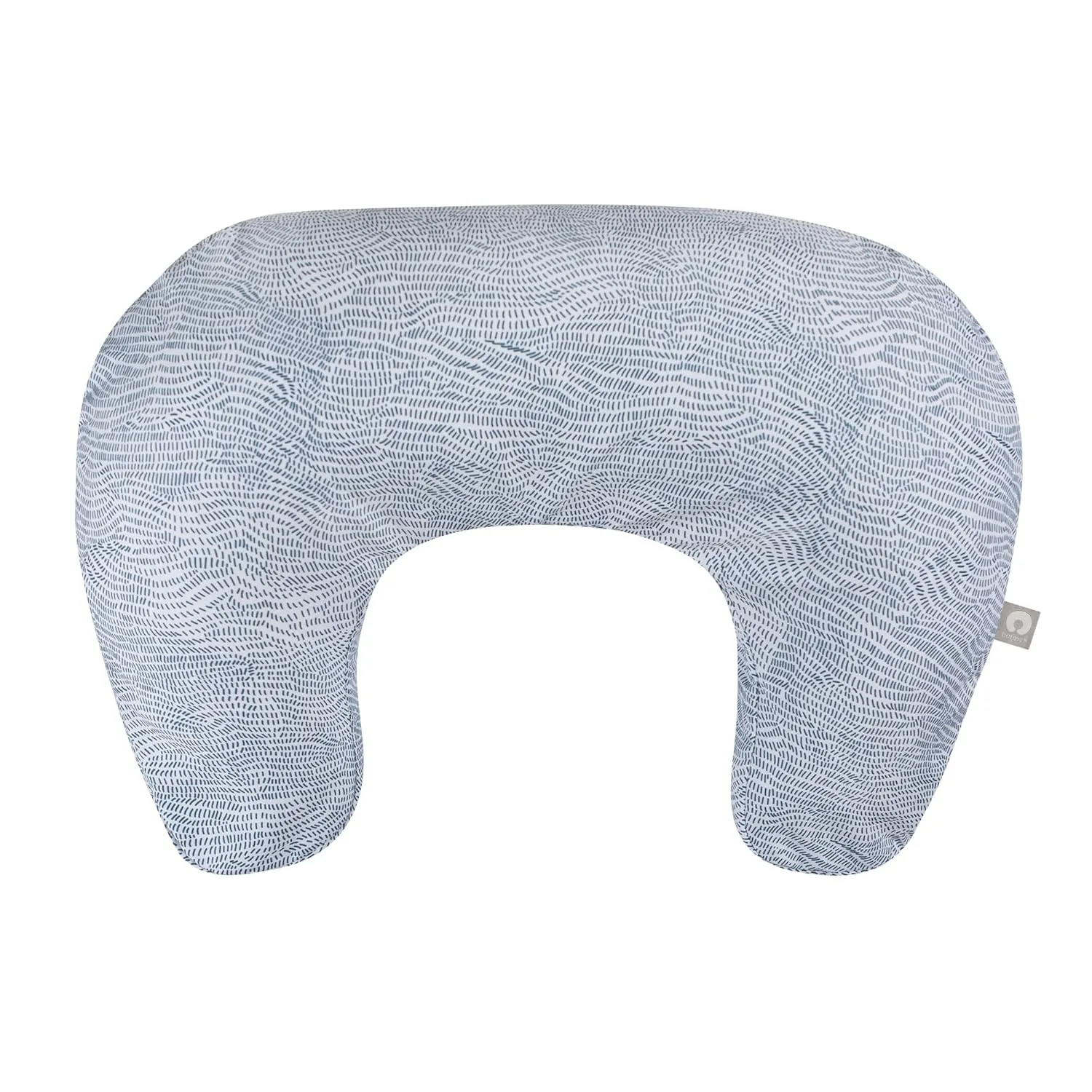 Boppy Nursing Pillow, Blue Speckled Current, Larger, More Supportive Pillow for Breastfeeding and Bottle Feeding; Firmer Fill, Higher Lift, Larger Area Than Original Nursing Pillow; JPMA Certified