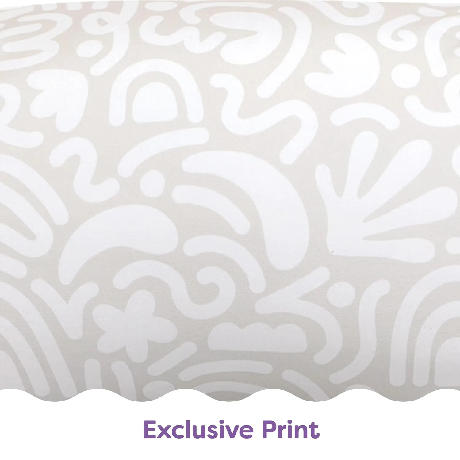 Boppy Nursing Pillow, Cream Retro Squiggles, Larger, More Supportive Pillow for Breastfeeding and Bottle Feeding; Firmer Fill, Higher Lift, Larger Area Than Original Nursing Pillow; JPMA Certified