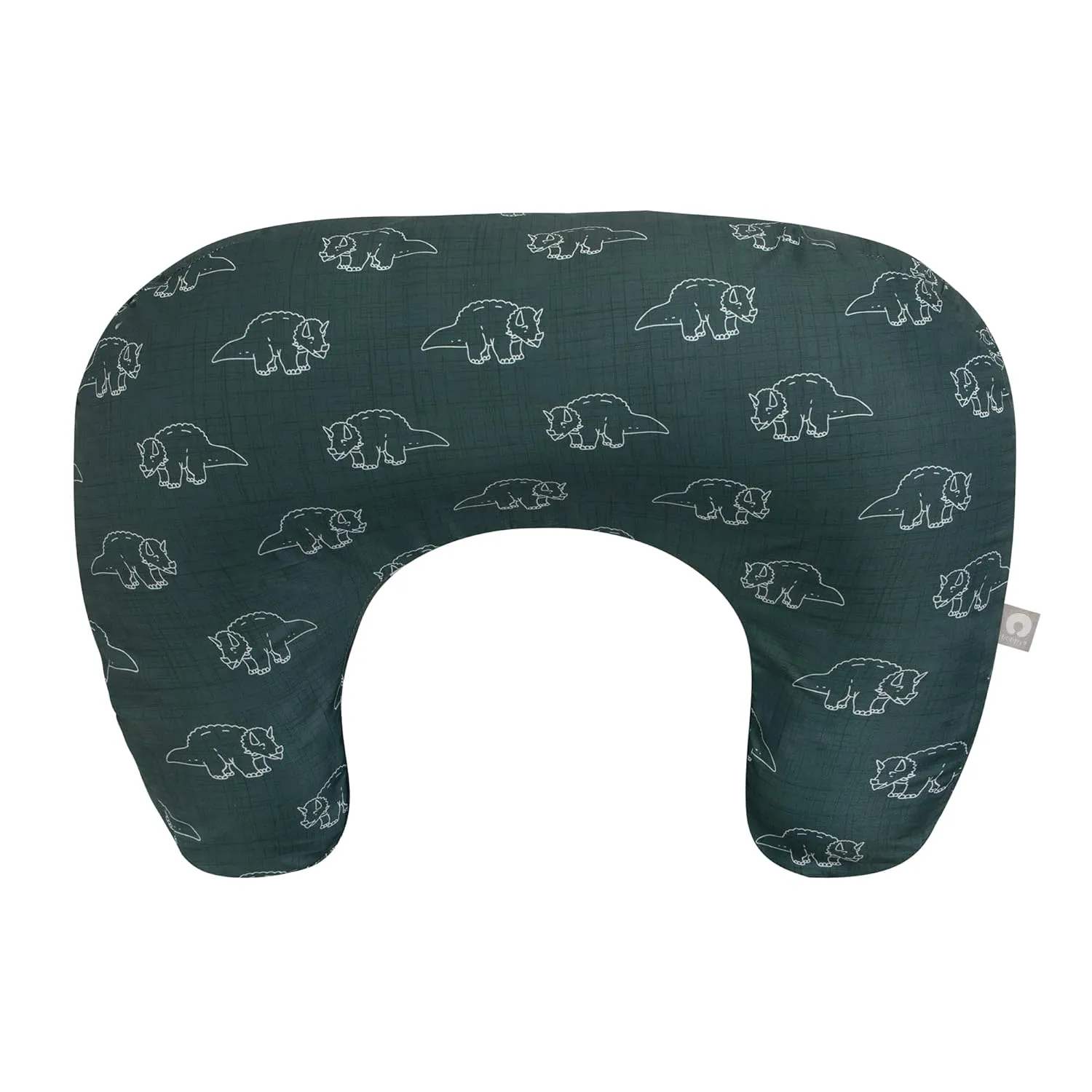 Boppy Nursing Pillow, Forest Green Dinos, Larger, More Supportive Pillow for Breastfeeding and Bottle Feeding; Firmer Fill, Higher Lift, Larger Area Than Original Nursing Pillow; JPMA Certified