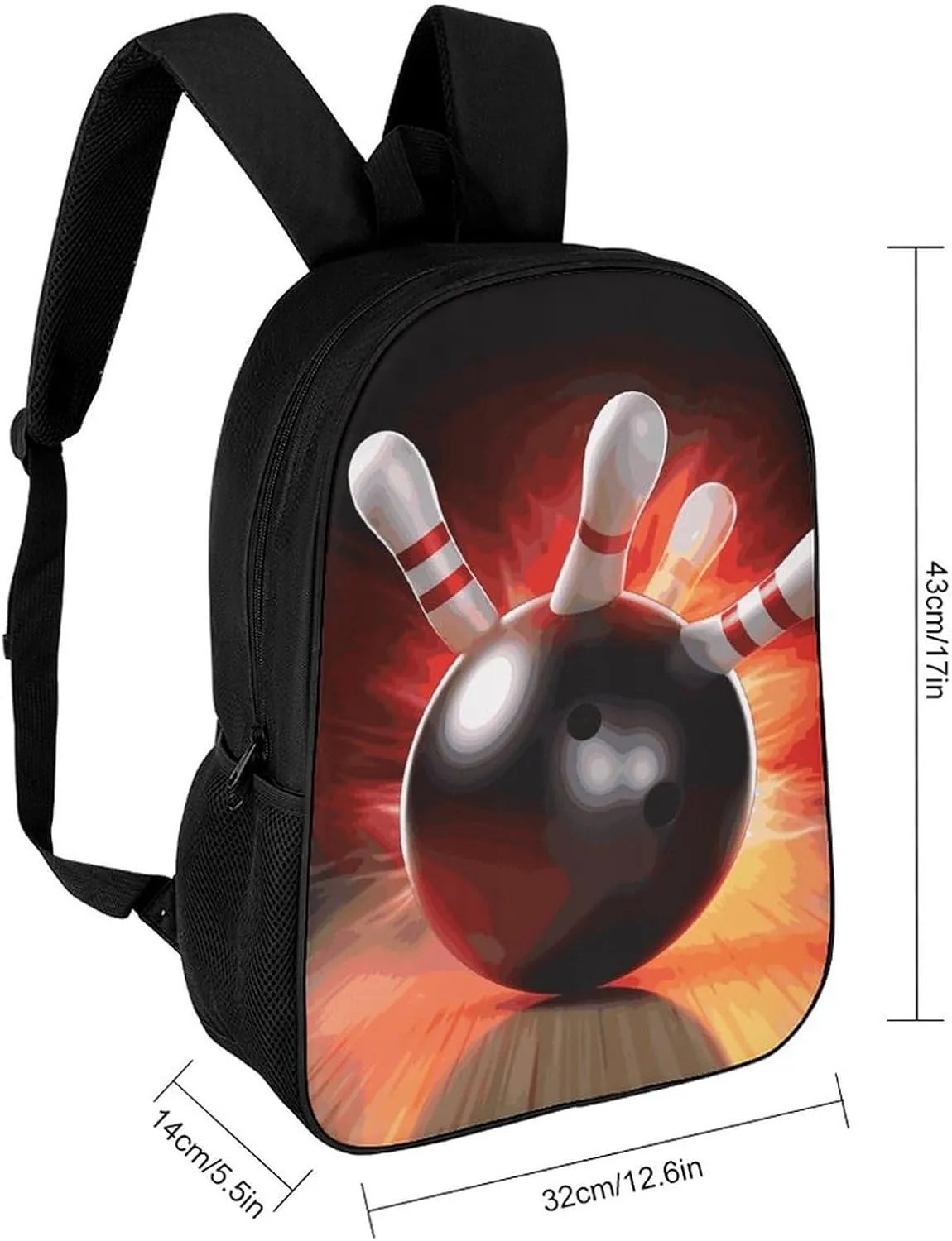 Bowling Ball Backpack, Laptop Backpack for Men, 17 Inch Travel Hiking Daypack, Casual Backpack