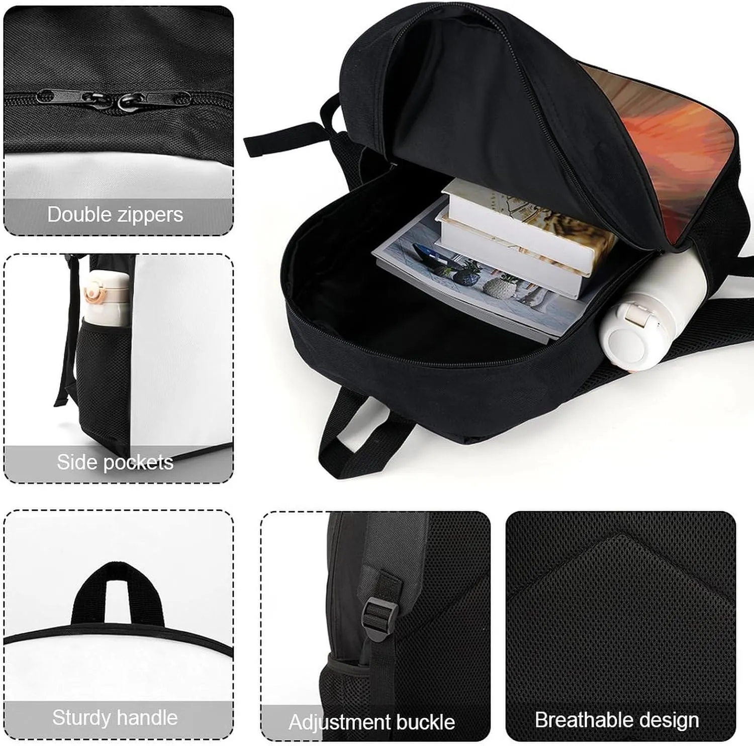 Bowling Ball Backpack, Laptop Backpack for Men, 17 Inch Travel Hiking Daypack, Casual Backpack