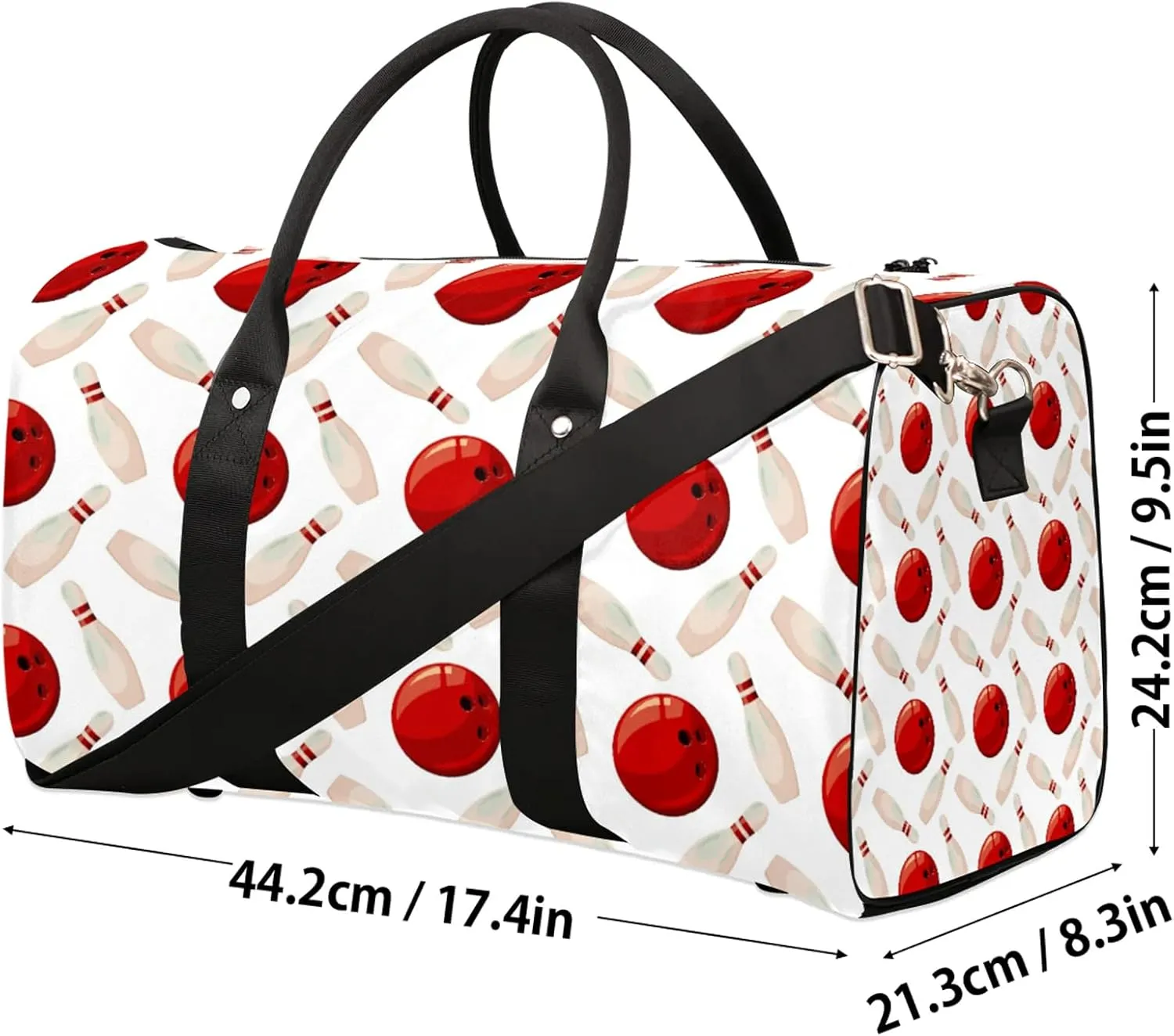 Bowling Ball Travel Duffle Bag, Weekender Bags for Women Men Sports Carry on Overnight Bag Waterproof Gym Bags, Hospital Bag for Labor and Delivery
