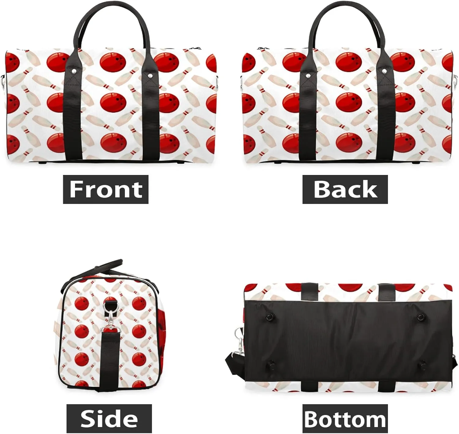 Bowling Ball Travel Duffle Bag, Weekender Bags for Women Men Sports Carry on Overnight Bag Waterproof Gym Bags, Hospital Bag for Labor and Delivery