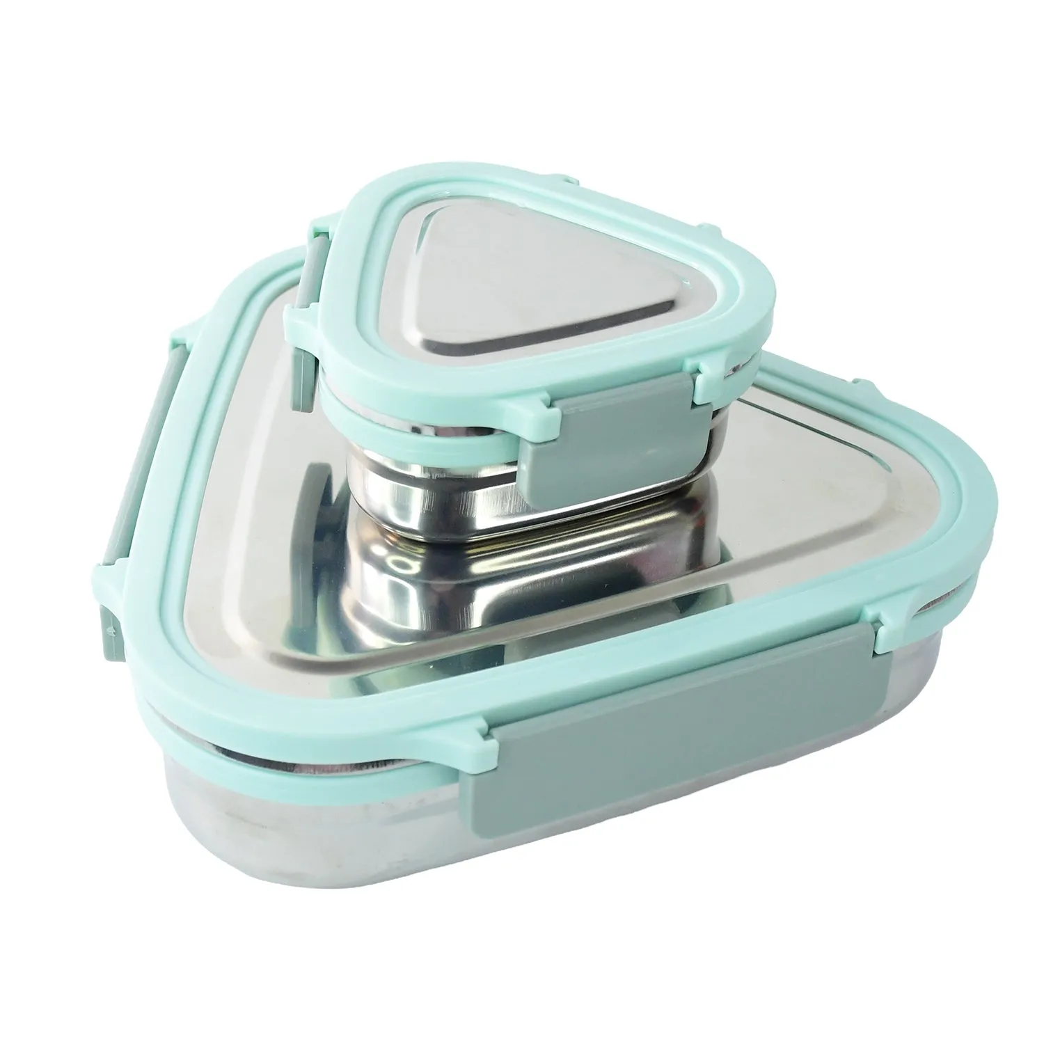Box Ganesh Triangle Stainless Efficient global logistics Lunch Trinity Set Bluetooth-enabled 2-Piece Steel