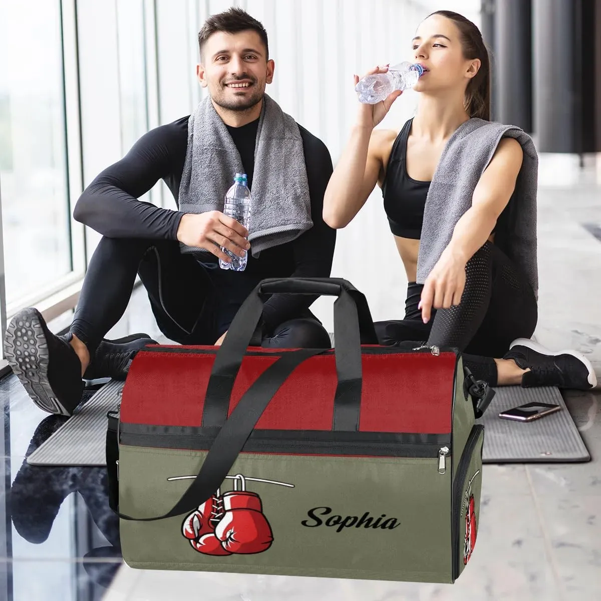 Boxing Bag Large Gym Bag Custom Duffel Bag for Women Luggage Bag for Adults Weekender Carry on Duffle Bags Men Football Bags for Equipment