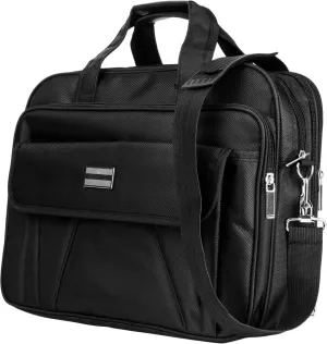 BPC Durable 14-15 Inch Laptop Messenger Shoulder Bag | Water-Resistant Heavy Duty Nylon Briefcase with Padded Compartment