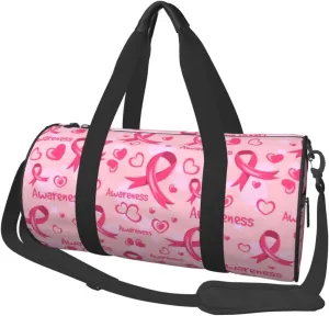 Breast Cancer Awareness Sports Gym Duffel Bag For Men Women Weekender Travel Workout Training Handbag