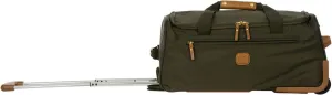 Bric's X-Bag Rolling Duffel Bag - 21 Inch Carry On Travel Bag for Men and Women - Luxury Weekender Luggage - Olive
