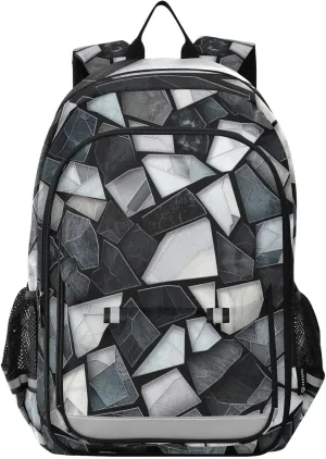 Broken Glass Pattern Print Backpack for Boys Middle-School Elementary Bookbags 20325247