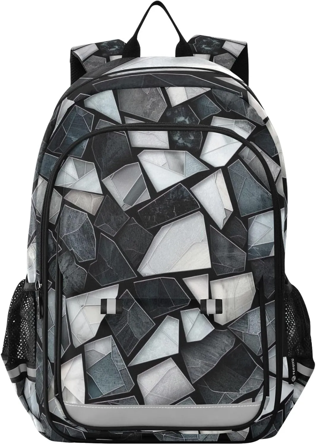 Broken Glass Pattern Print Backpack for Boys Middle-School Elementary Bookbags 20325247