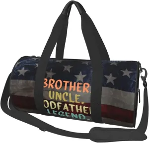 Brother Uncle Godfather Legend Duffel Bag Gym Bag Travel Sports Tote Large Foldable Beach Swim Yoga8