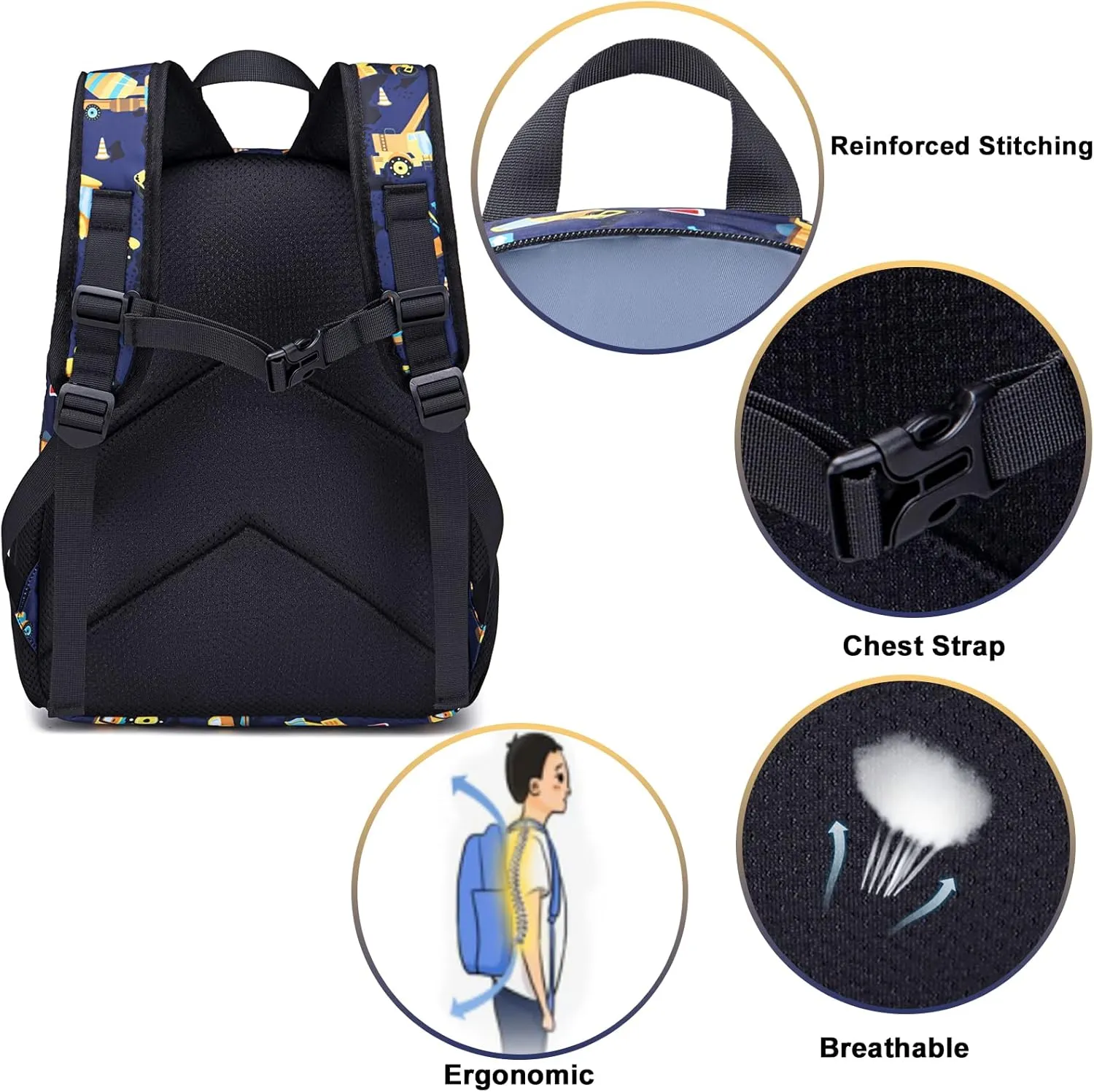 BTOOP Toddler Backpack Boys&Girls Cute Kids School Backpack Preschool Kindergarten Bookbags Nursery Daycare Toddler Bags