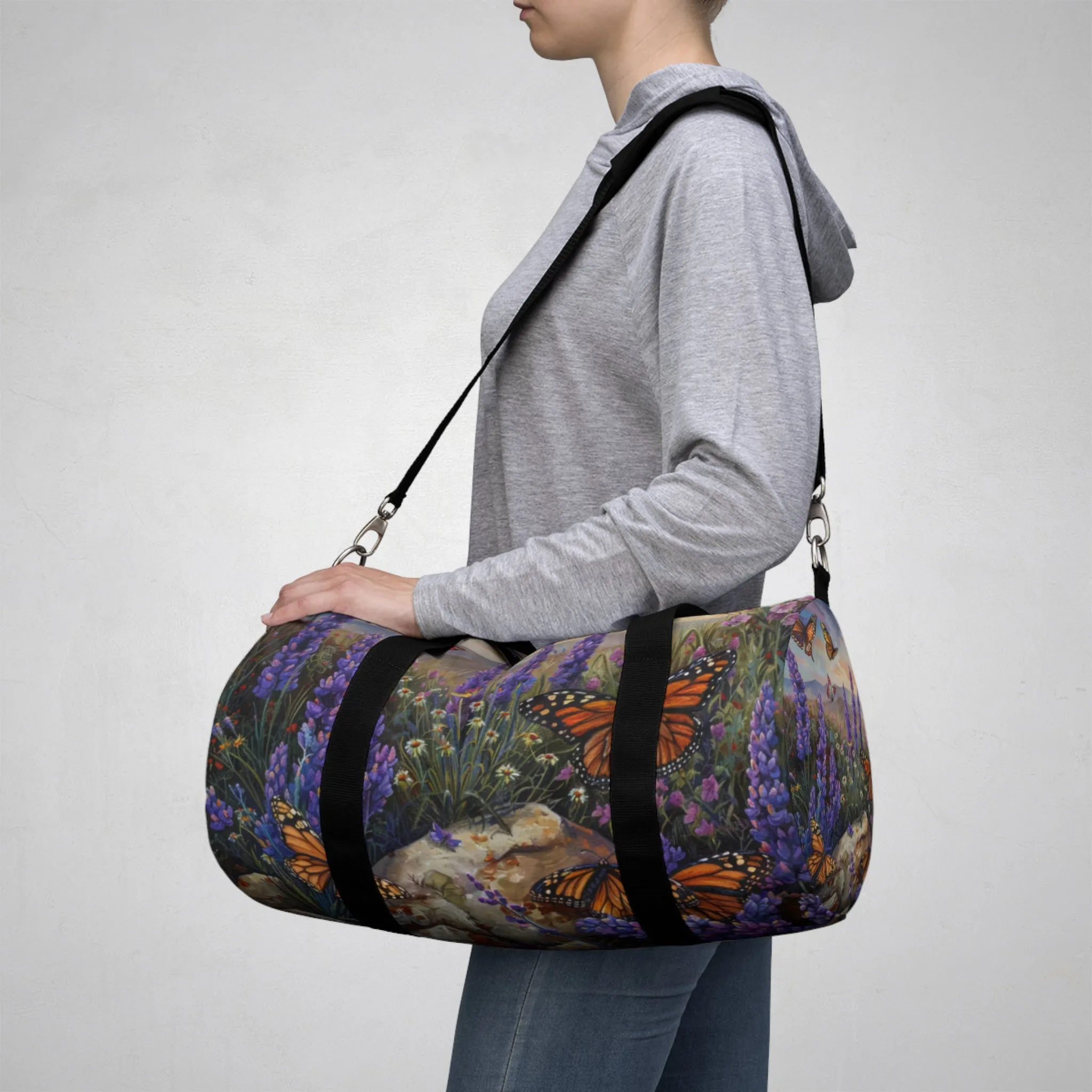 Butterfly Flowers 1 Duffel Bag