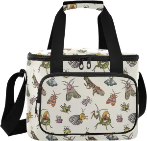 Butterfly Grasshoppers Bugs Insect Lunch Bag Women Men, Insulated Lunch Box Leakproof Cooler Food Lunch Containers for Work Picnic Beach Travel