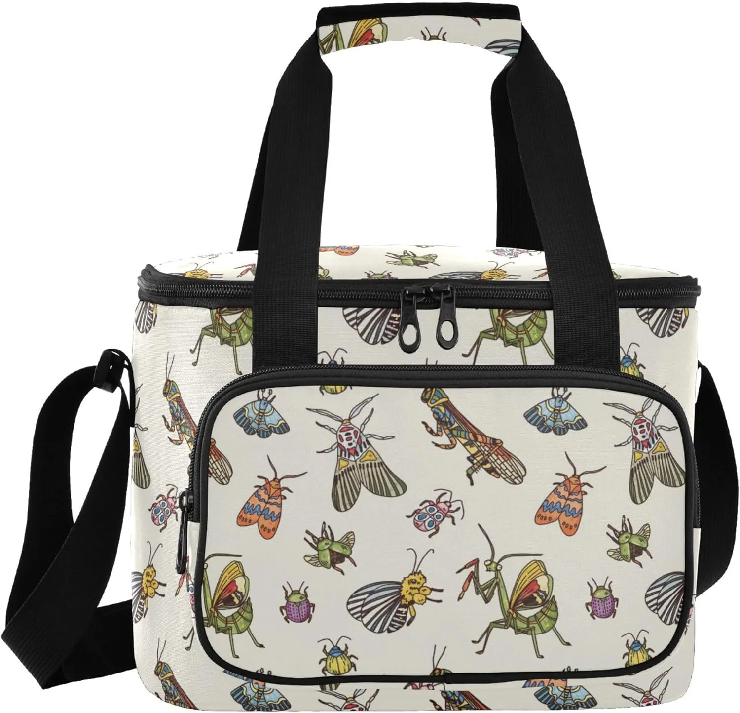 Butterfly Grasshoppers Bugs Insect Lunch Bag Women Men, Insulated Lunch Box Leakproof Cooler Food Lunch Containers for Work Picnic Beach Travel