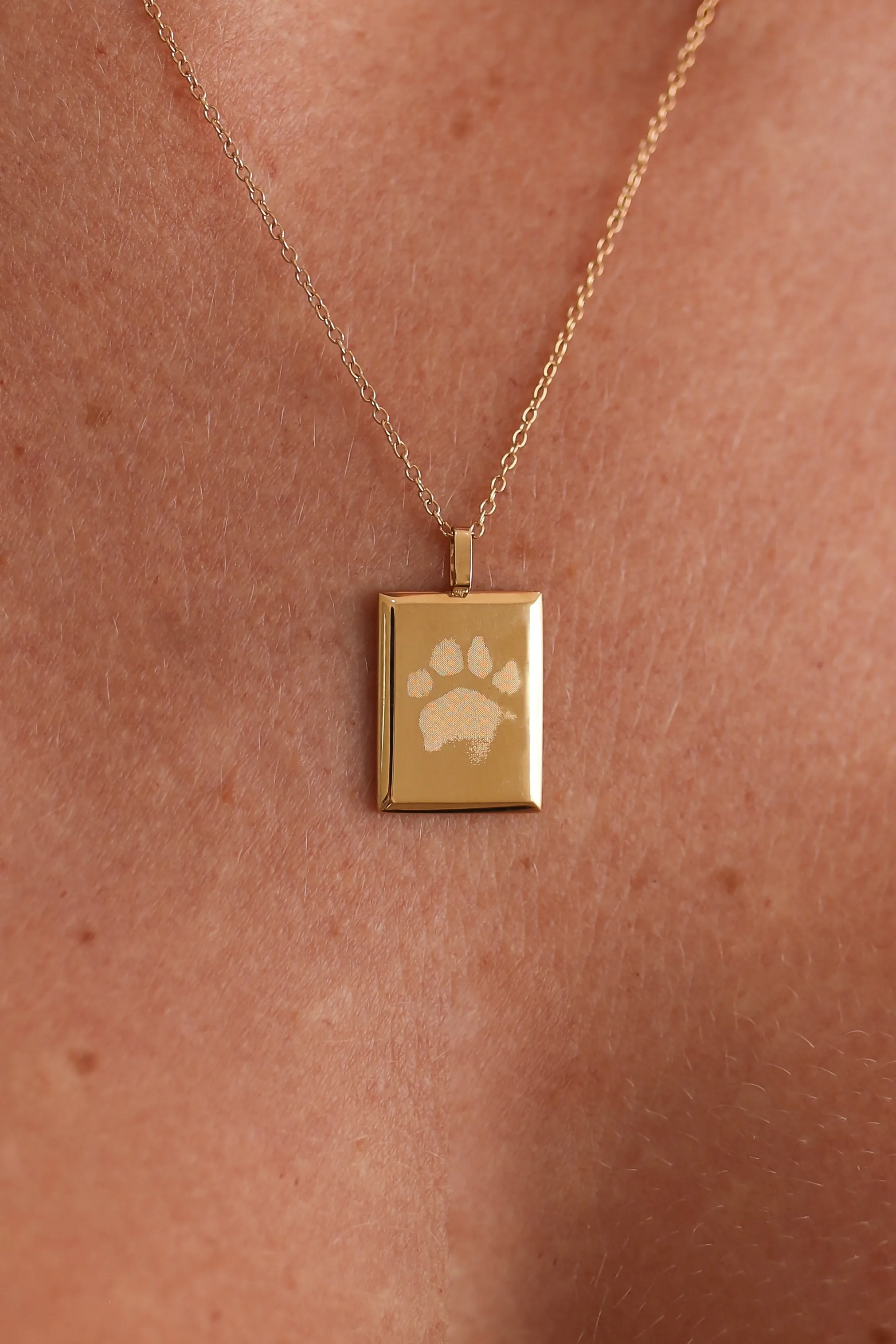 Cadence - Stainless Steel Finger Print Engraved Necklace