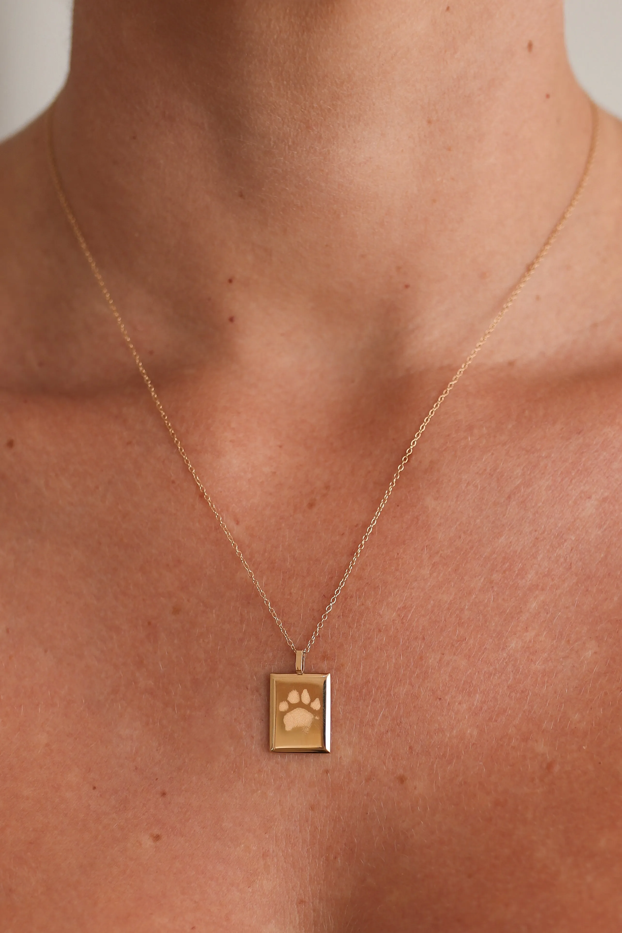 Cadence - Stainless Steel Finger Print Engraved Necklace
