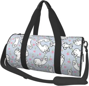 Camel Pink Heart Duffel Bag Foldable Gym Bag For Men Women, Lightweight With Inner Pocket For Travel Sports