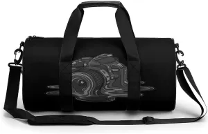 Camera Melt Small Gym Bag for Men Women Swim Dance Travel Tote Duffle Bags with Shoulder Strap