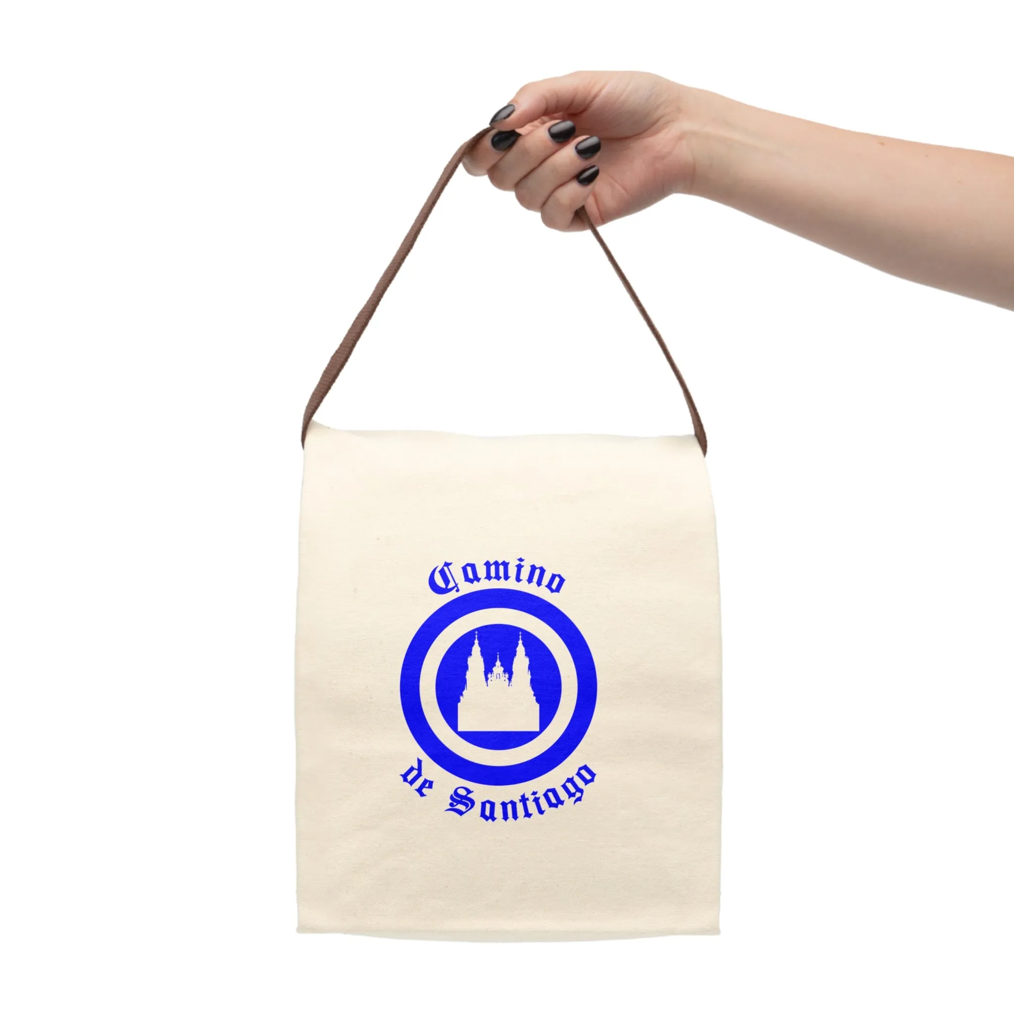 Camino de Santiago Canvas Lunch Bag With Strap, Gift for Peregrino