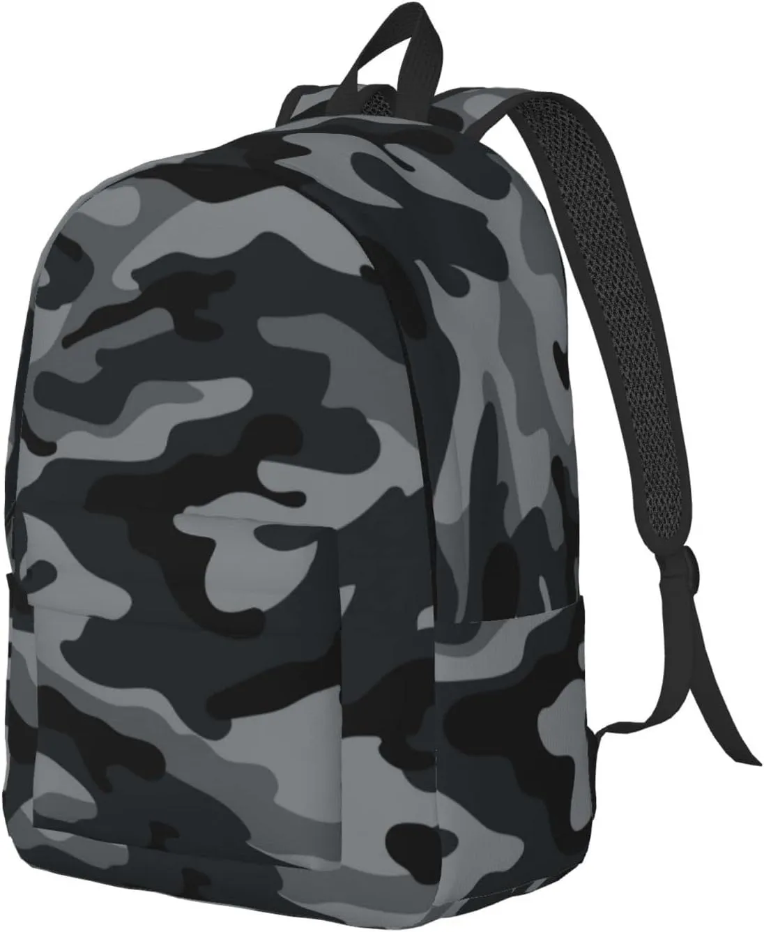 Camo Camouflage Grey Backpack 15.7 Inch Laptop Backpack Travel Hiking Daypack Multipurpose Bookbag For Men Women