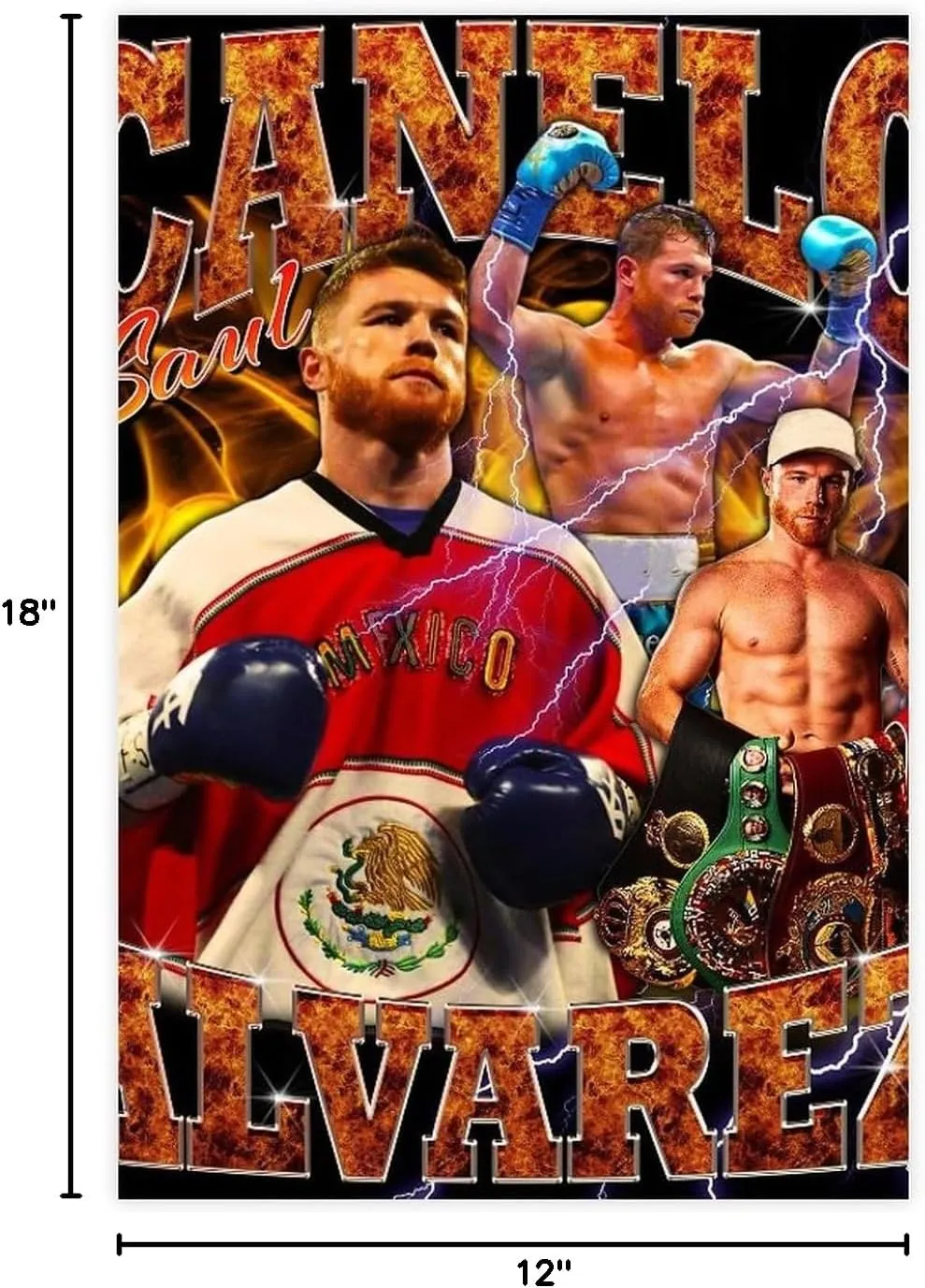 Canelo Alvarez Boxer Poster18 Canvas Art Posters Home Fine Decorations Unframe:12x18inch(30x45cm)