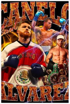 Canelo Alvarez Boxer Poster18 Canvas Art Posters Home Fine Decorations Unframe:12x18inch(30x45cm)