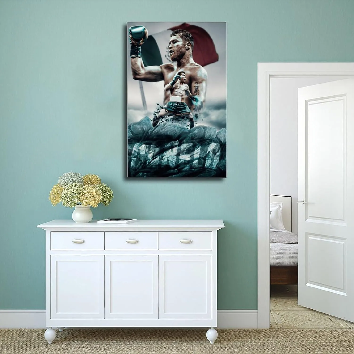 Canelo Alvarez Boxing Athlete Poster2 Canvas Poster Bedroom Decor Sports Landscape Office Room Decor Gift Unframe:12x18inch(30x45cm)