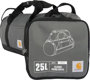 Carhartt Classic Round Duffel with Utility Pouch, Heavy-Duty, Water-Resistant Packable Gear Bag for Jobsite, Gym, and Travel