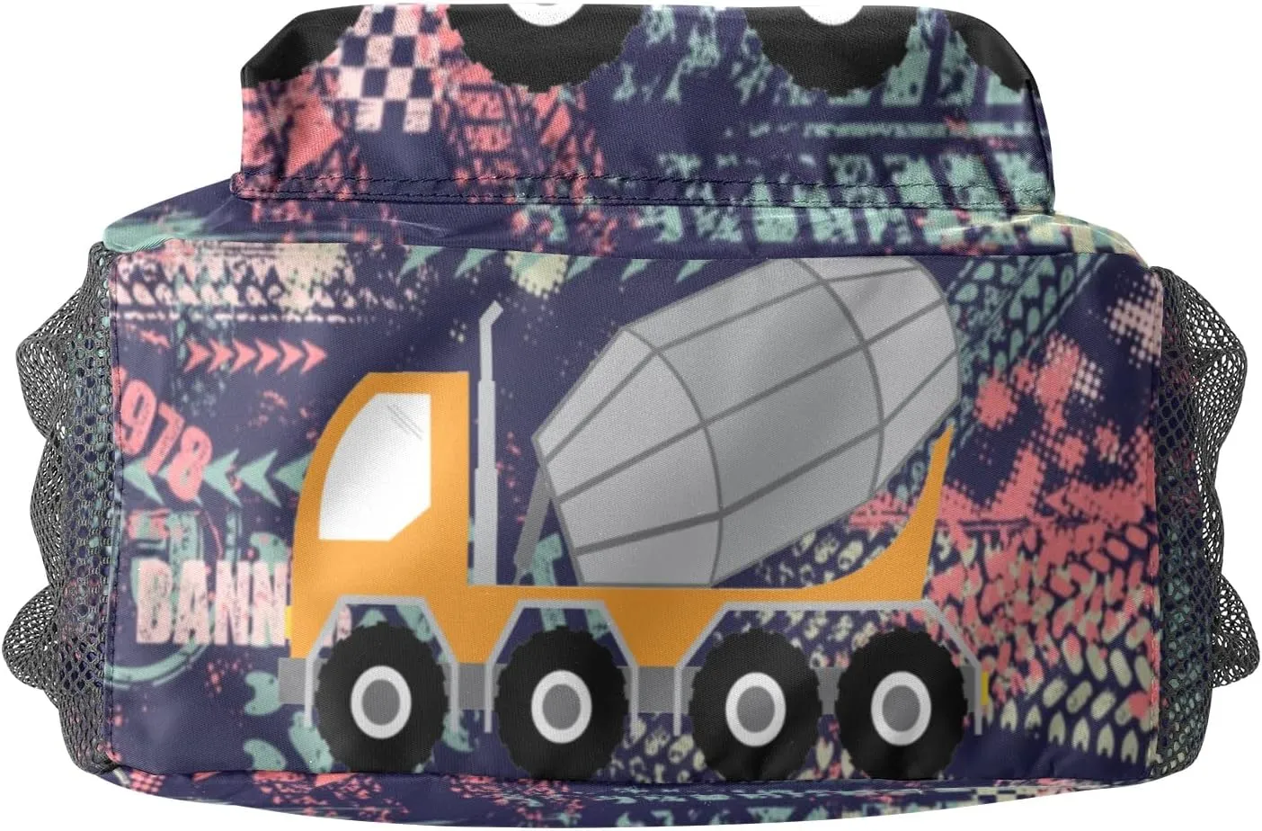 Cement Truck Cool Personalized School Backpack for Kid-Boy/Girl Toddler Daypack Kindergarten Travel Bookbag