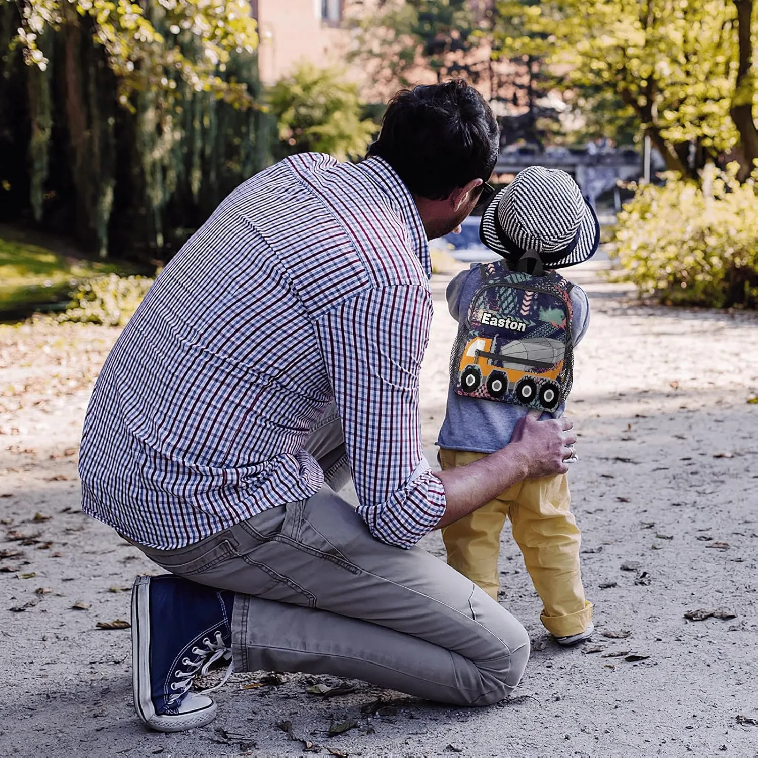 Cement Truck Cool Personalized School Backpack for Kid-Boy/Girl Toddler Daypack Kindergarten Travel Bookbag