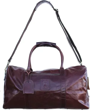CHALLENGER Leather Cow Hide Carry-On Duffle Duffel Weekend Luggage Travel Bag 12DB002