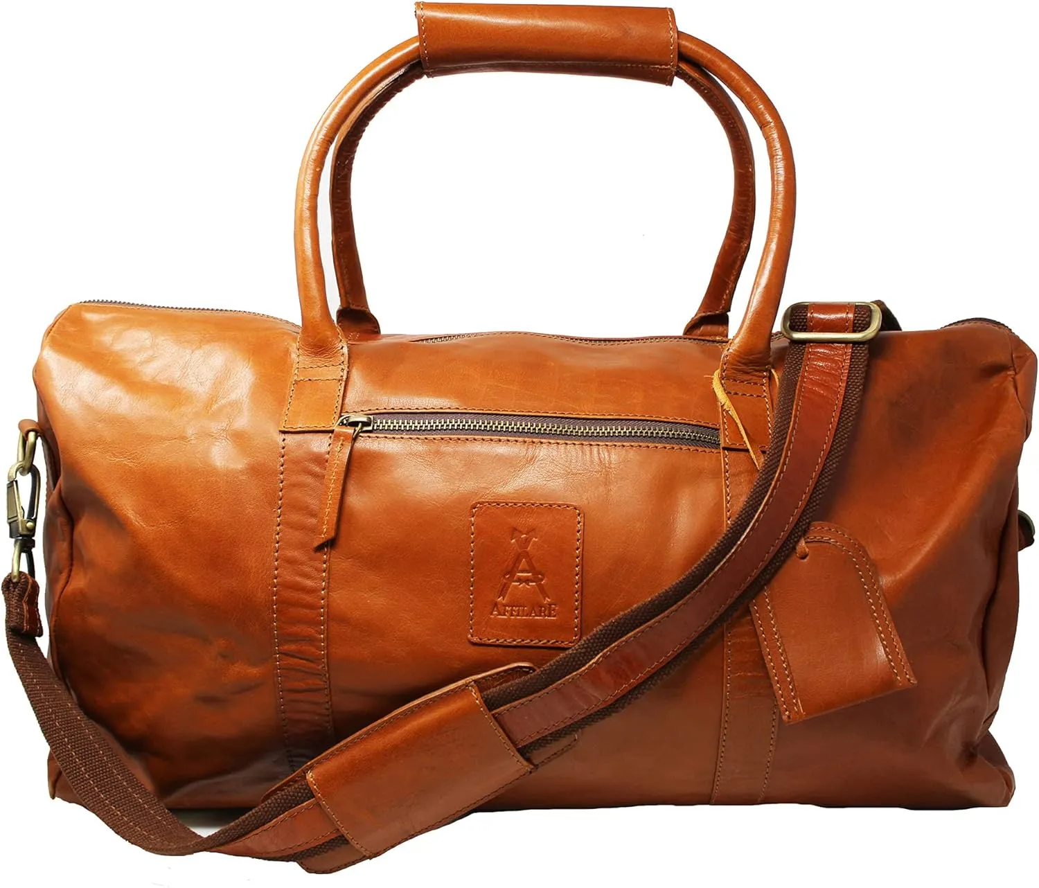 CHALLENGER Leather Cow Hide Carry-On Duffle Duffel Weekend Luggage Travel Bag 12DB002