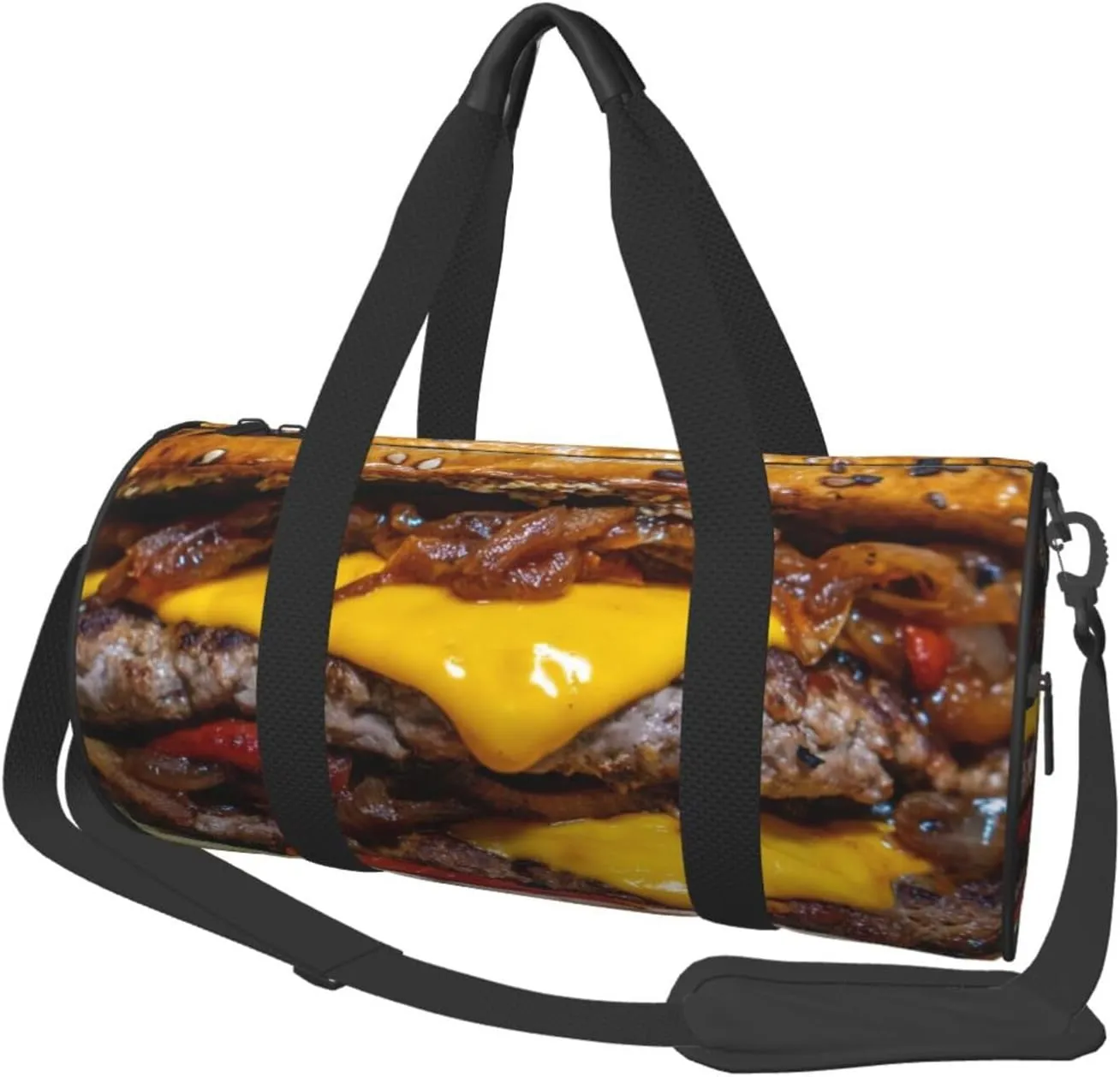 Cheeseburger Sports Gym Duffel Bag For Men Women Weekender Travel Workout Training Handbag