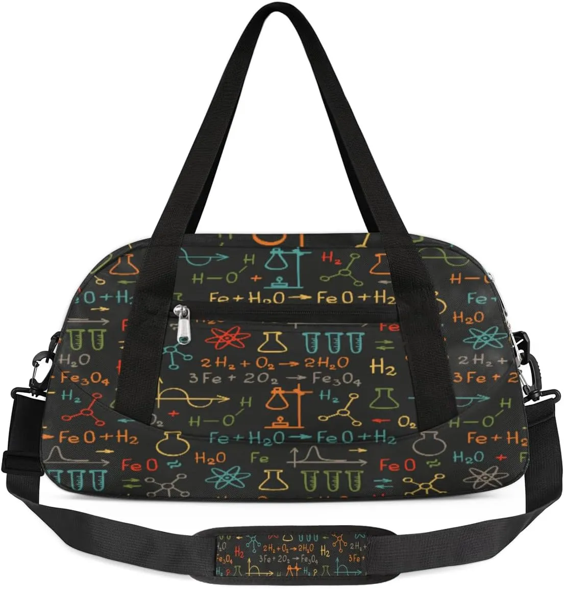 Chemistry Lab Notes Duffel Bag for Women Men Travel Bag Small Gym Bag Waterproof Workout Overnight Tote Bag for Sport Dance Weekend Yoga