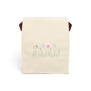 Chic Flower Fields Canvas Lunch Bag for Midday Swagger