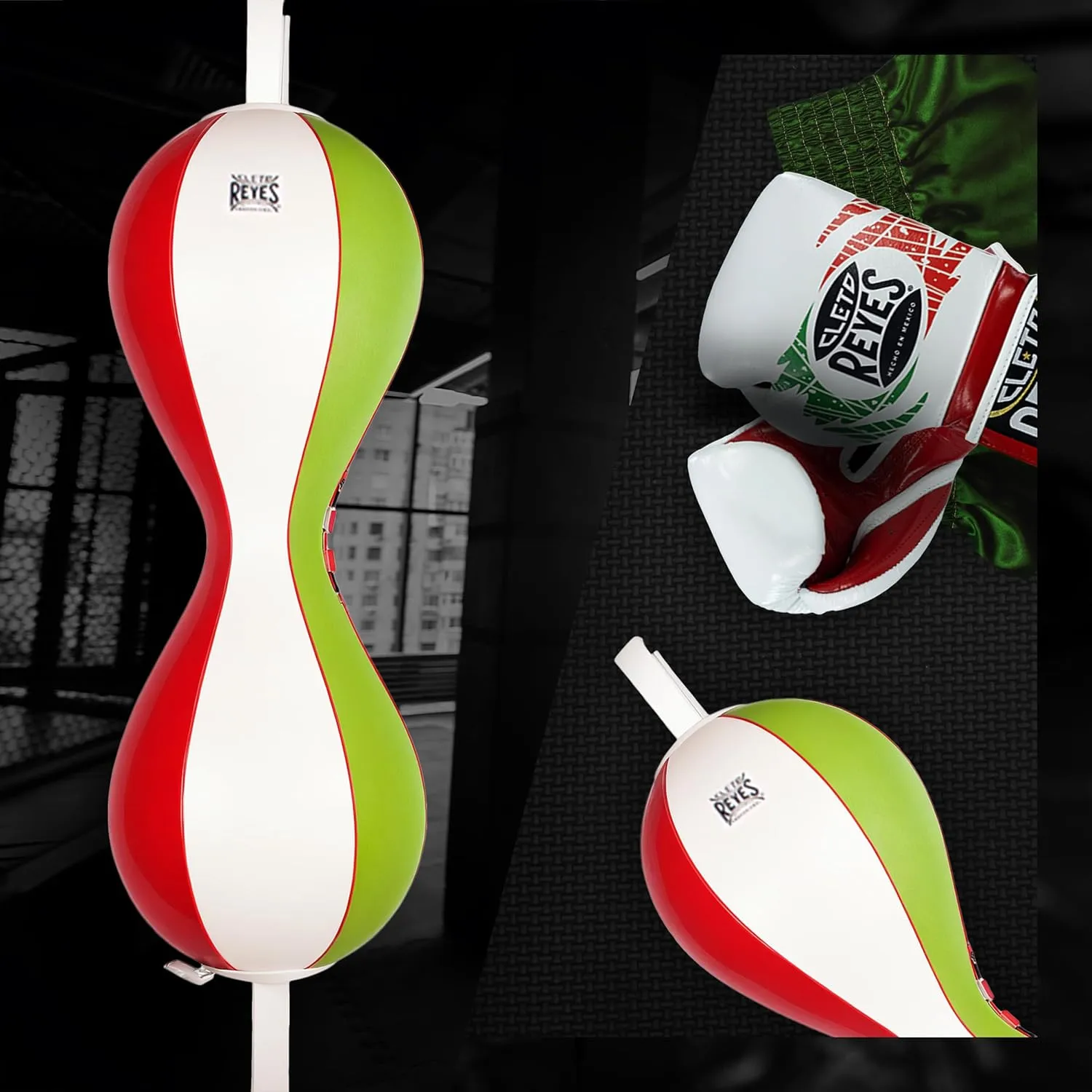 CLETO REYES Double-Double End Punching Bag for Boxing Workout Practice Gym Training Equipment, MMA, Kickboxing, Muay Thai