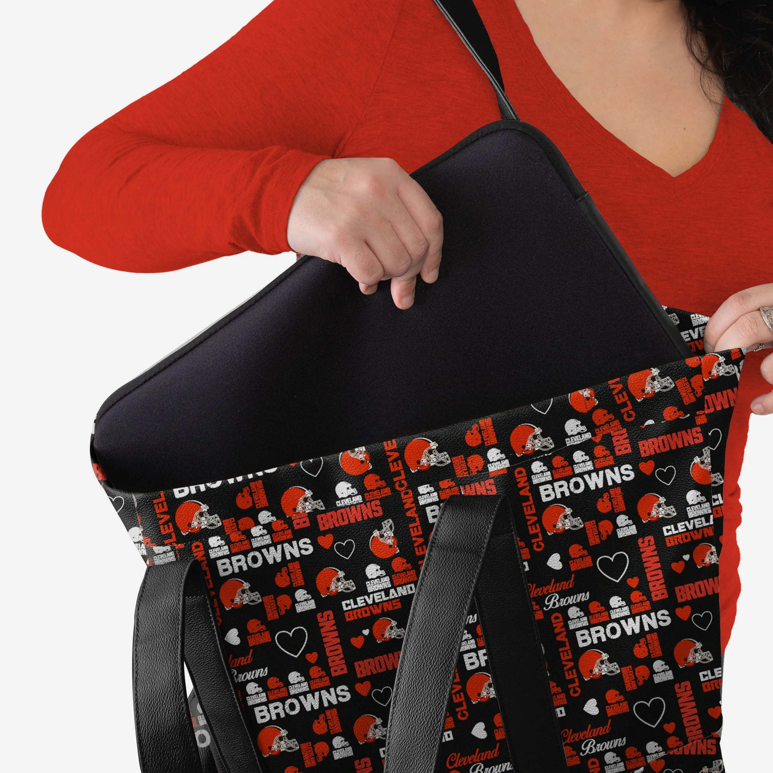 Cleveland Browns Logo Love Tote Bag