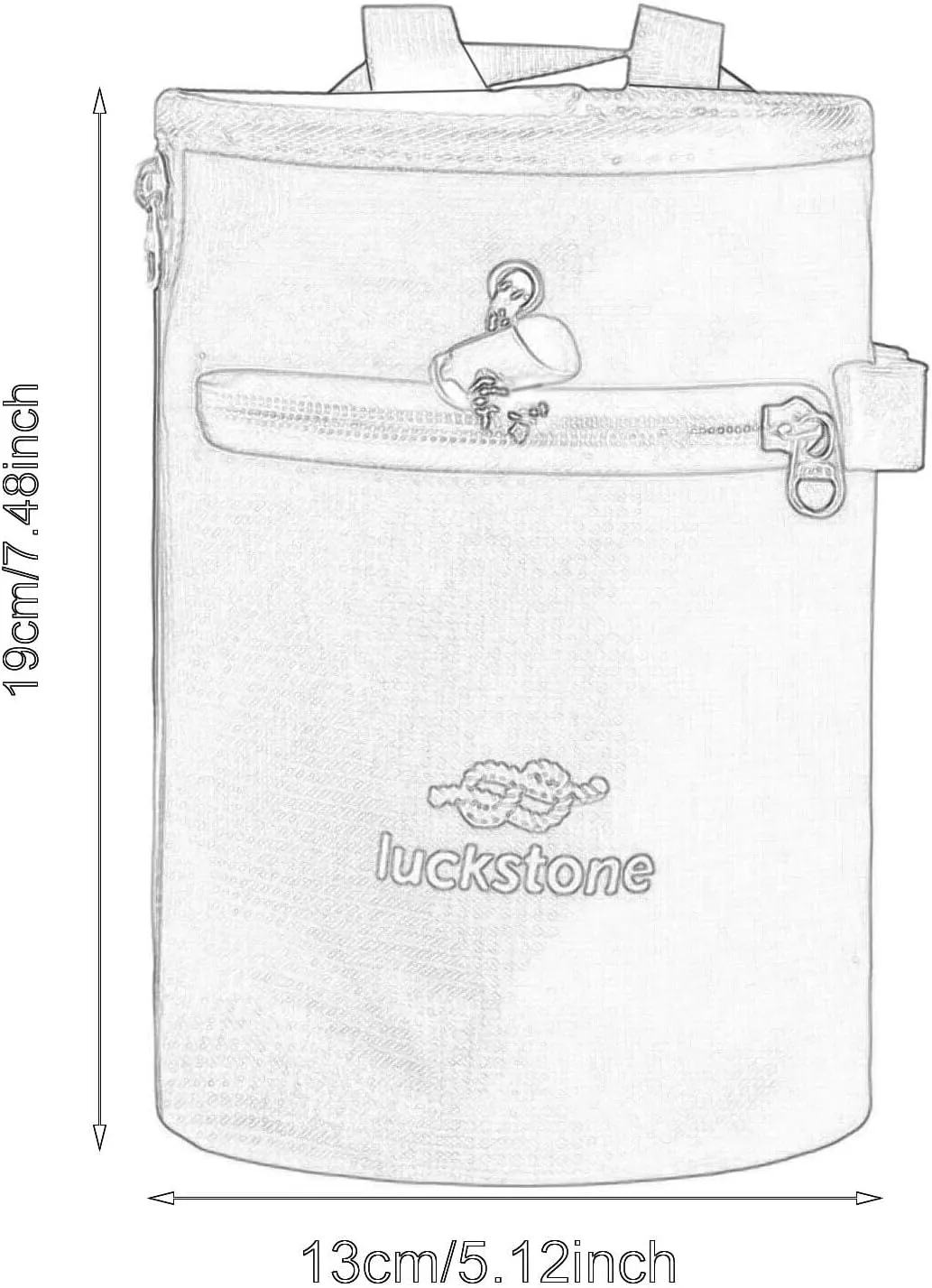Climbing Chalk Bag Chalk Carrier Bag Practical Adjustable Waist Belt Storage Pouch for Gym Bouldering Weightlifting Disc Golf