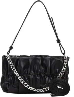 Cloud Like Shoulder Bag Pleated Underarm Bag Shoulder Bag Cloud Like Underarm for Women Work Travel Dating
