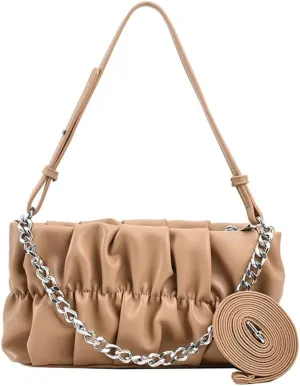 Cloud Like Shoulder Bag Pleated Underarm Bag Shoulder Bag Cloud Like Underarm for Women Work Travel Dating