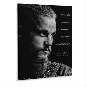 CMYDWQI Viking Leader Ragnar Lothbrok Famous Quote Portrait PosterWall Poster Art Canvas Printing Gift Office Bedroom Aesthetic Poster 20x24inch(50x60cm) Frame-style