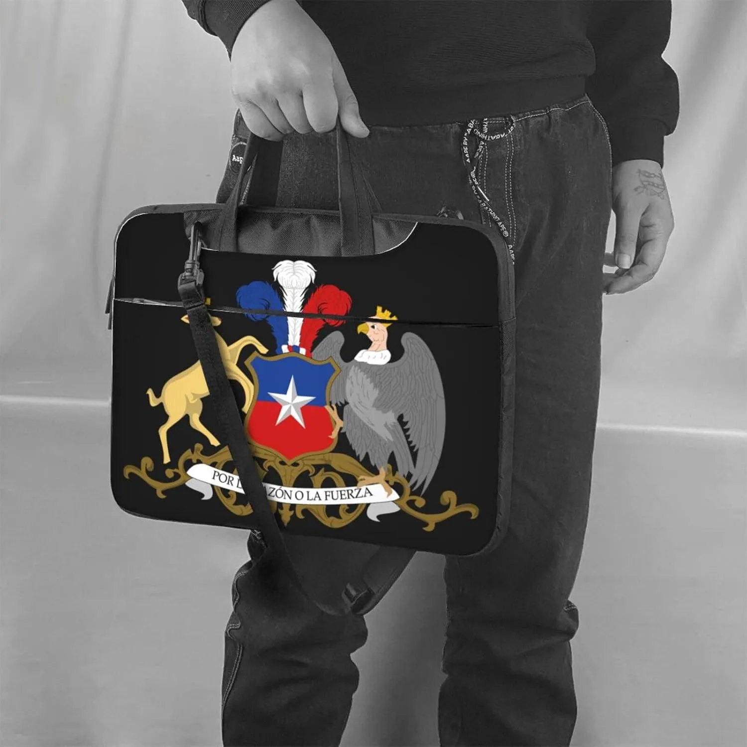 Coat of Arms of Chile 3D Pattern Laptop Bag Shoulder Bag Computer Notebook Briefcase Messenger Bag