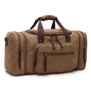Coffee Vintage Canvas Gym Duffel unisex Travel Tote Bag